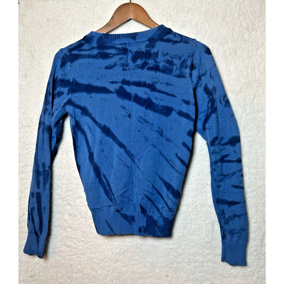 PACT Ink Blue Spiral Tie-Dye Womens Sz S Organic Cotton Substainable Boho Retro - Picture 3 of 7